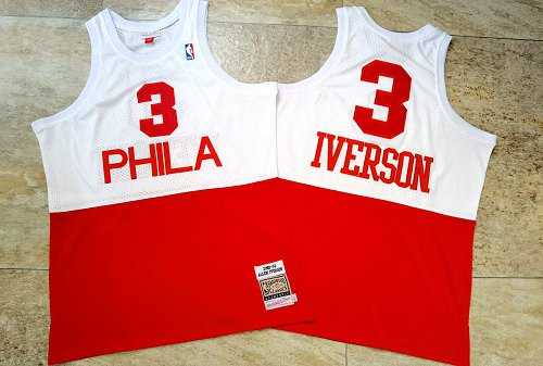 76ers 3 Allen Iverson White Red 2003-04 Hardwood Classics Swingman Jersey Mixiu,We sell and wholesale 76ers 3 Allen Iverson White Red 2003-04 Hardwood Classics Swingman Jersey Mixiu on line form chian!